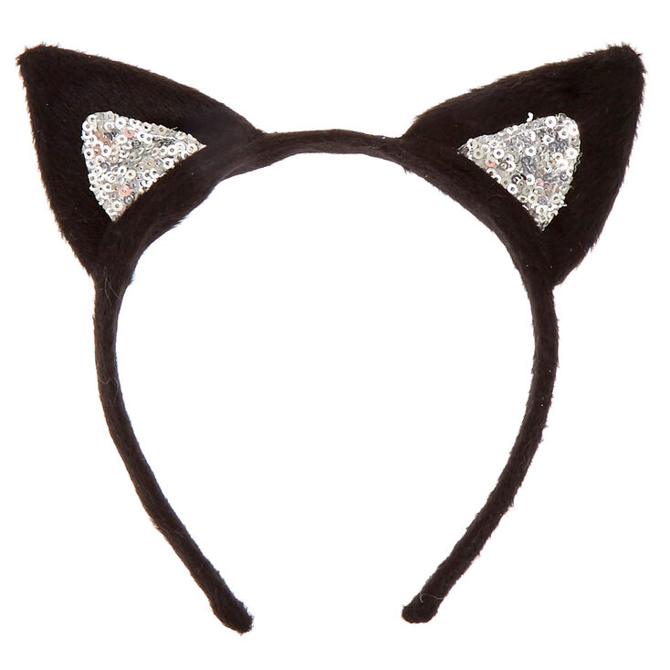 Deguisement De Chat 4 Pieces Noir Et Couleur Argente Claire S Fr