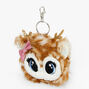 Brown Furry Deer Keychain Pouch,