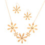 Brushed Gold Floral Jewellery Set - 2 Pack,