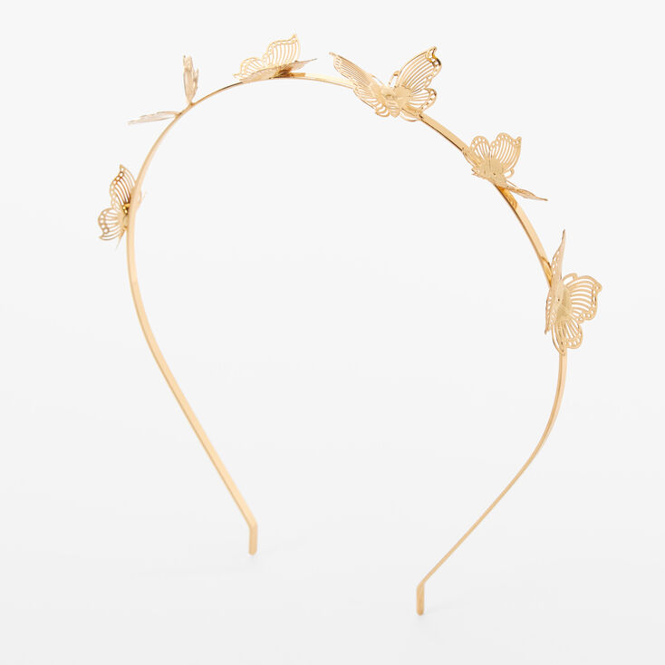 Gold Shiny Butterfly Headband,