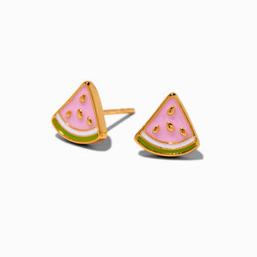 18kt Gold Plated Watermelon Stud Earrings,