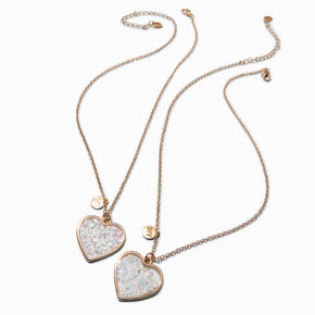 Best Friends Celestial Shaker Heart Pendant Necklaces - 2 Pack,