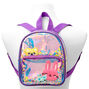 Claire&#39;s Club Purple Transparent Confetti Animal Pals Backpack,