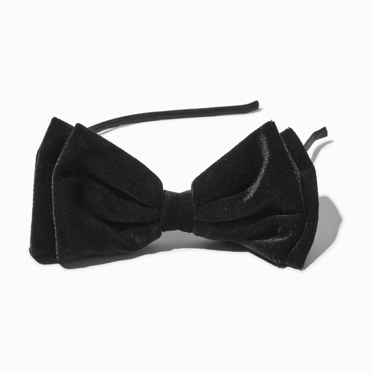 Black Velvet Bow Headband,