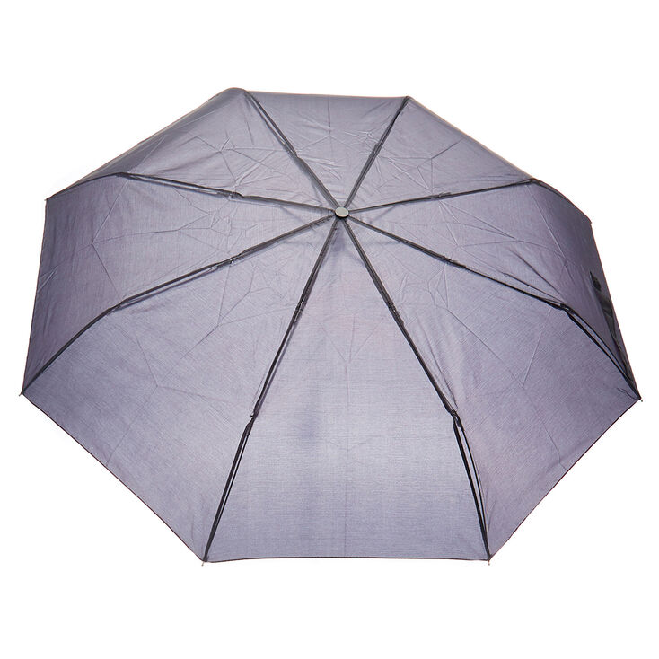 Plain Black Compact Umbrella,