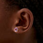 Lilac Purple Donut Stud Earrings,