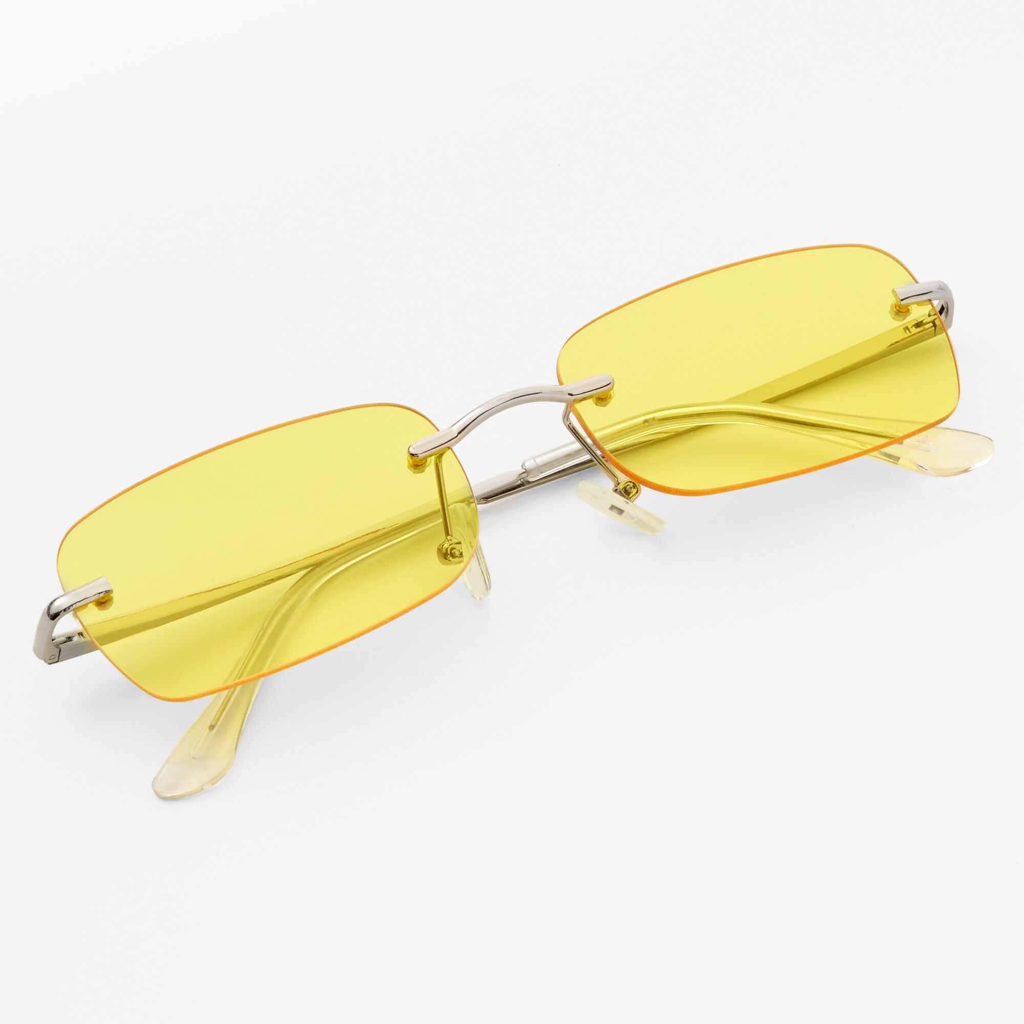 Yellow rimless sunglasses new arrivals