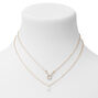 Gold Cubic Zirconia Zodiac Multi Strand Necklace - Taurus,