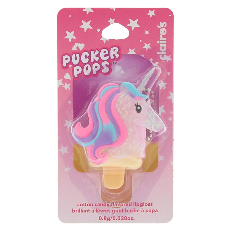 Gloss licorne sucr&eacute; Pucker Pops&reg; - Barbe &agrave; papa,