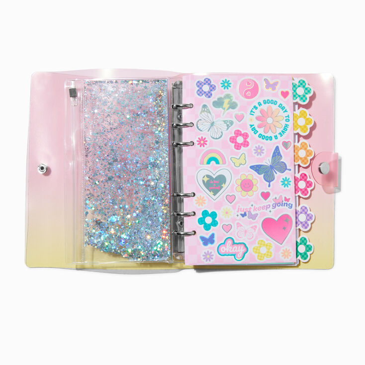 Checkered Daisy Clear Spiral Notebook,
