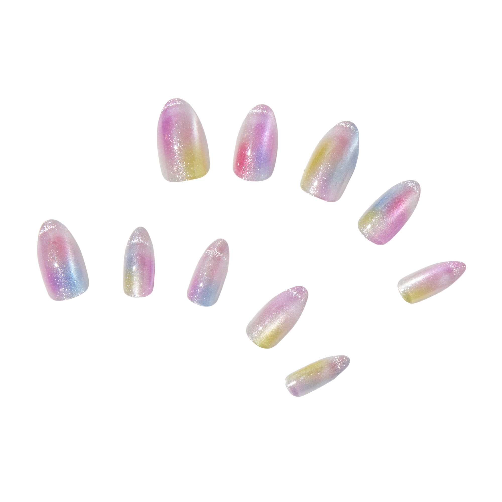 Smiley World® Pastel Smiley Face Stiletto Press On Faux Nail Set - 24 Pack,