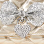 Glitter Bow Quilted Wallet - Gold,