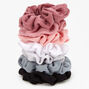 Neutral Pinks Solid Hair Scrunchies - 7 Pack,