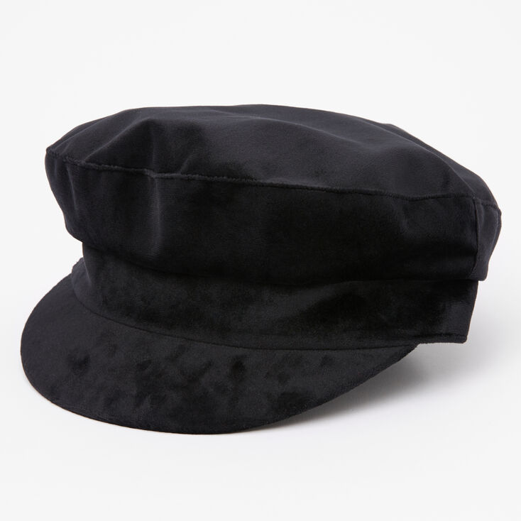 Claire's Casquette de capitaine noire en imitation velours