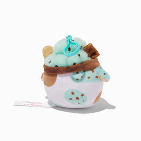 &#35;Plush Goals by Cuddle Barn&reg; Claire&#39;s Exclusive 3&#39;&#39; Mint Chocolate Chip Mooshake Soft Toy Bag Clip,