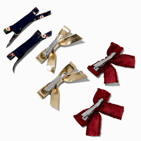 Claire&#39;s Club Fall Print Hair Bow Clips - 6 Pack,