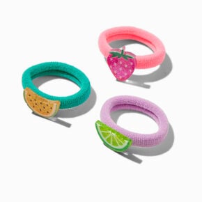 Claire&#39;s Club Summer Fruit Ribbed Hair Ties - 6 Pack,