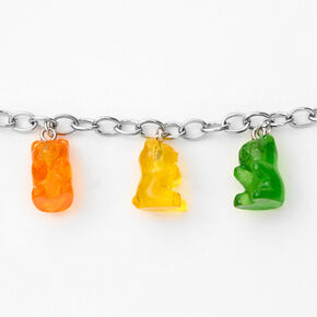 Silver Gummy Bears Charm Bracelet,