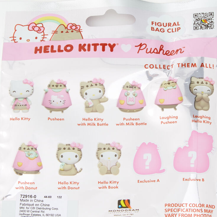 Pusheen&reg; x Hello Kitty&reg; Figural Bag Clip Blind Bag - Styles May Vary,