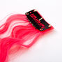 Curly Faux Hair Clip In Extensions - Neon Pink, 2 Pack,