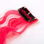 Extensions de cheveux synth&eacute;tiques boucl&eacute;s &agrave; clip - Rose fluo, lot de 2,