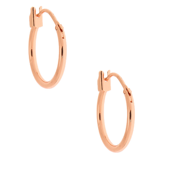 18kt Rose Gold Plated 15MM Hoop Earring,