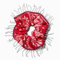Red Bandana Print Chain Fringe Hair Scrunchie,