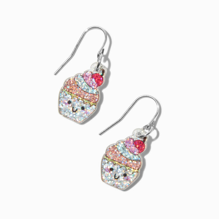 Sparkle Cupcake Drop Earrings,
