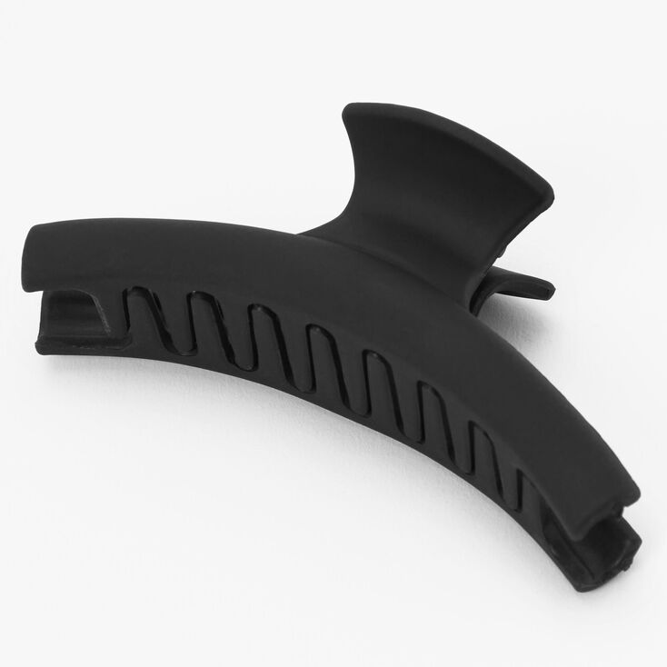 Black Thin Matte Hair Claw,