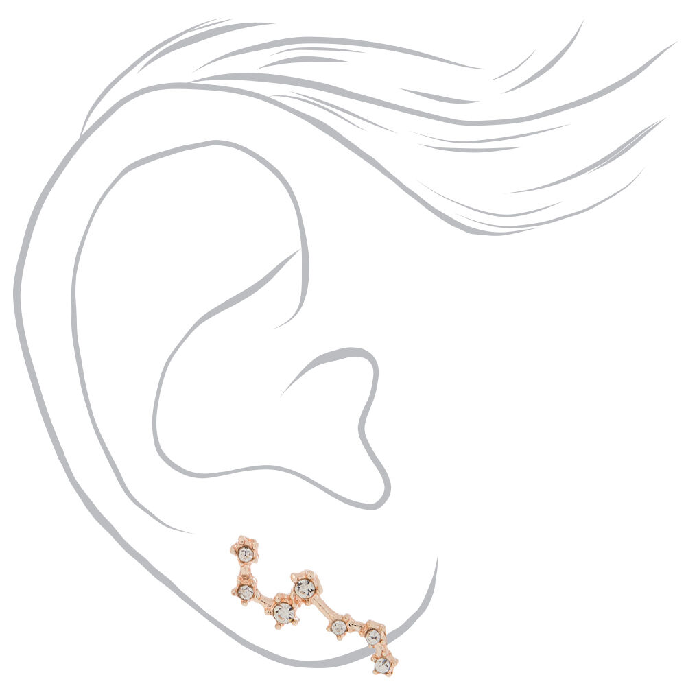 Rose Gold Constellation Stud Earrings,