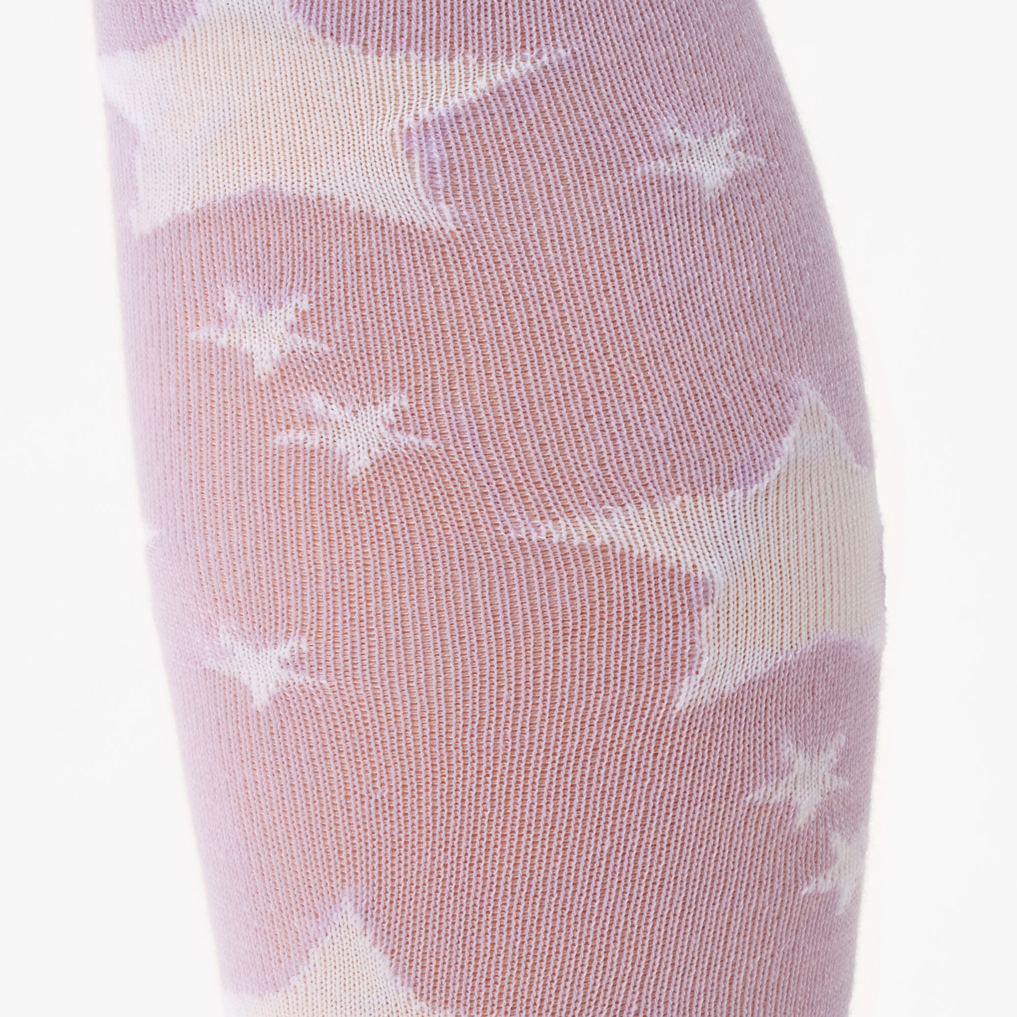 Sheer Star Knee High Socks - Purple,
