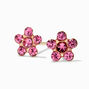 Claire&#39;s Exclusive 14kt Yellow Gold Pink Crystal Daisy Studs Ear Piercing Kit with Ear Care Solution,