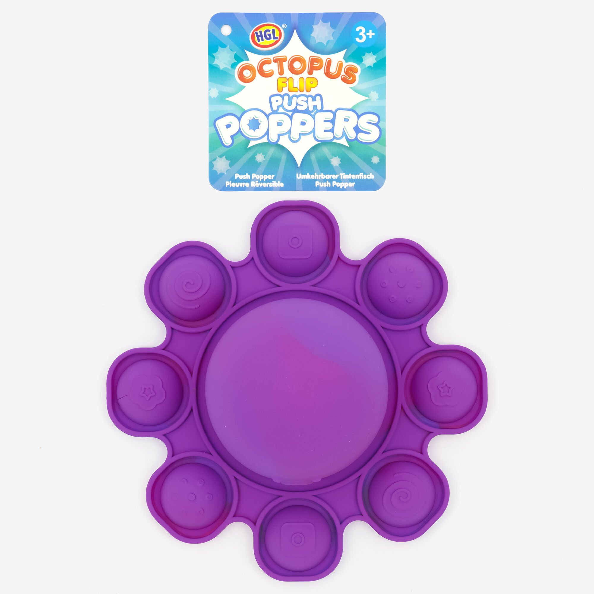 XL Octopus Flip Push Poppers Fidget Toy – Styles May Vary,