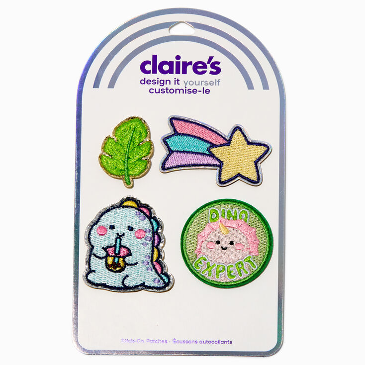 DIY Dinosaur Stick-On Patches - 4 Pack,