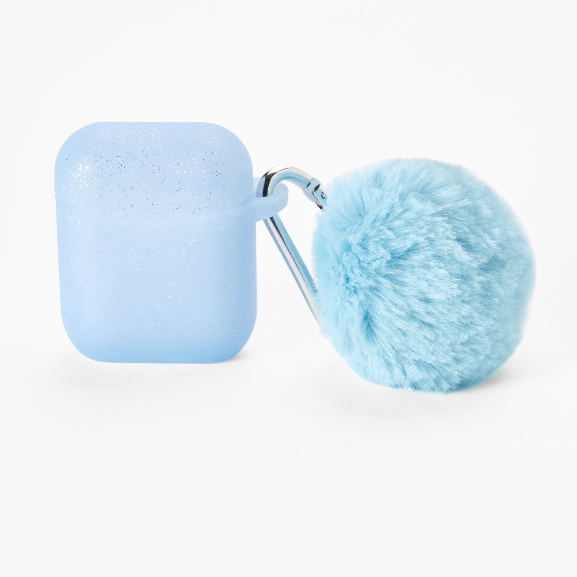 Pastel Blue Glitter Earbud Case Cover - Compatible with Apple AirPods®,