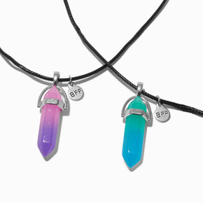 Best Friends Mystical Gem Glow in the Dark Pendant Necklaces - 2 Pack,