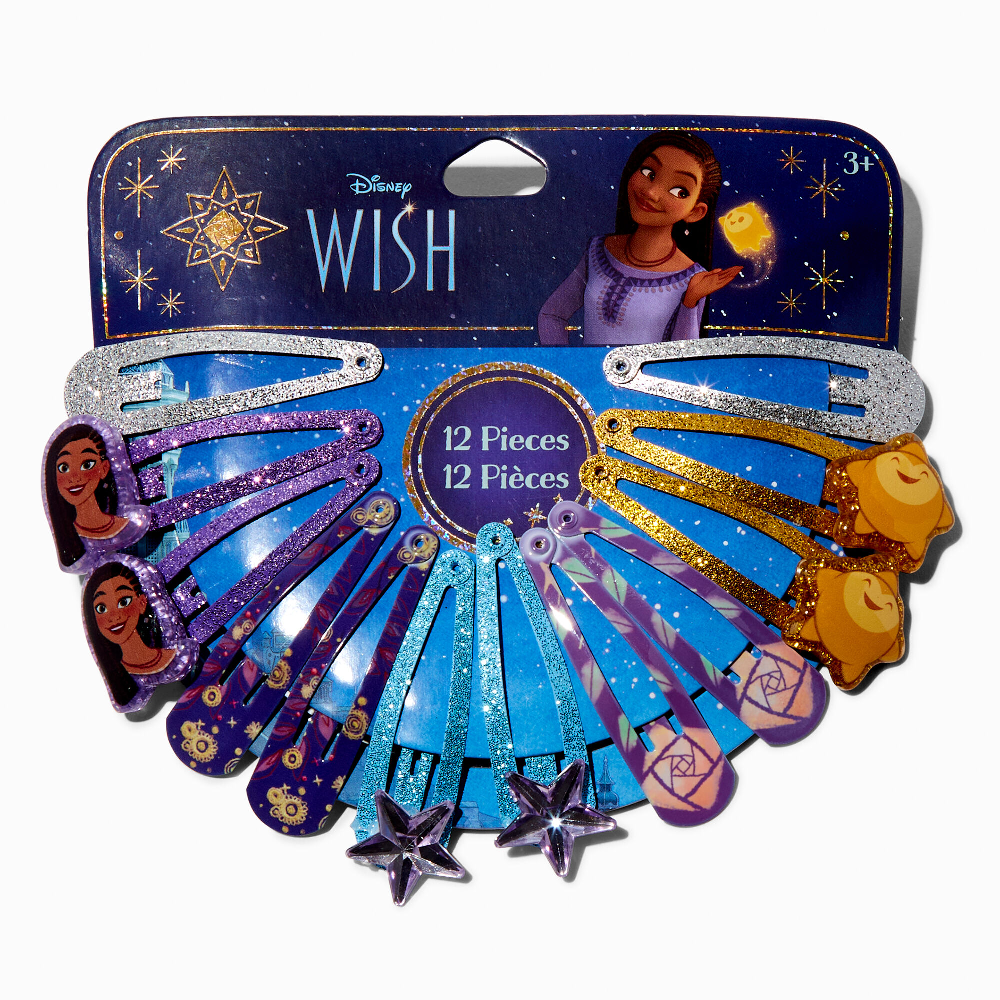 Barrettes clic clac ©Disney Wish en exclusivité chez Claire's – Lot de 12,