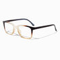 Brown Ombre Rectangle Clear Lens Frames,