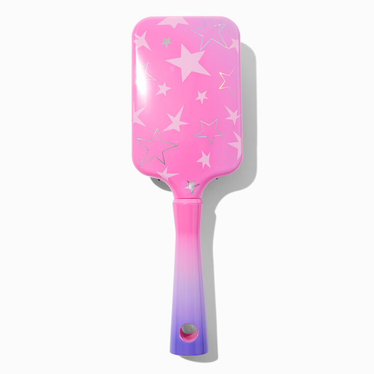 Pink &amp; Purple Ombr&eacute; Star Paddle Hair Brush,