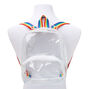 Transparent Rainbow Strap Small Backpack - Clear,