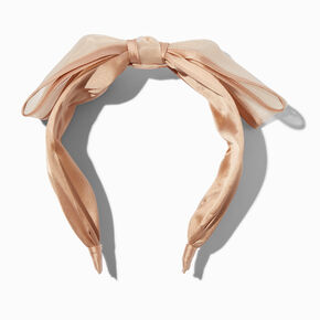 Cream Chenille Bow Headband,