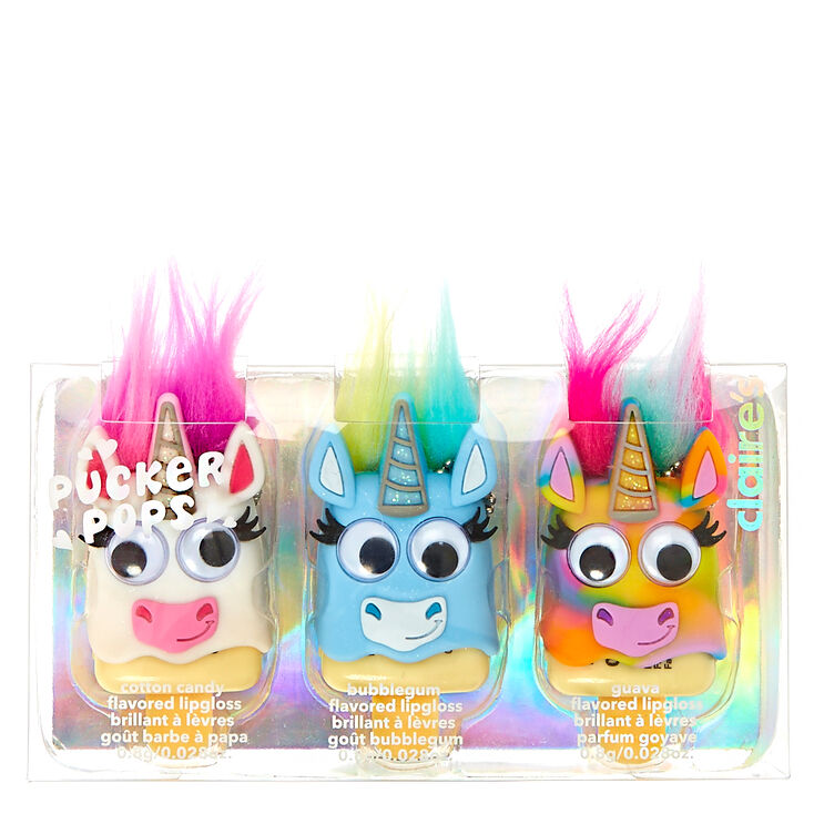 Unicorn Pucker Pops Lip Gloss Set,