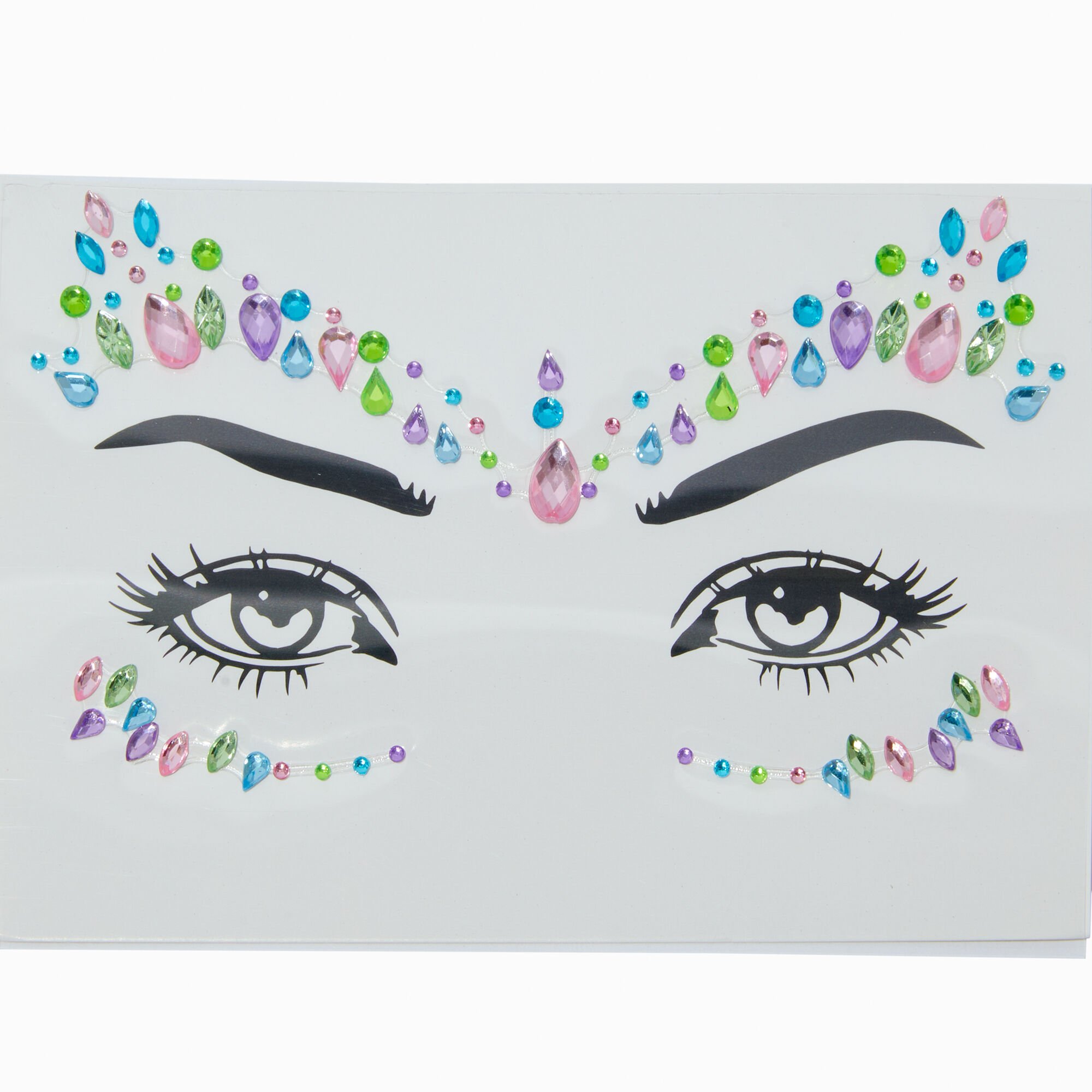 Carnival Pastel Geometric Forehead Gems,
