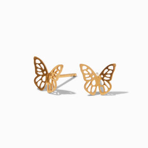 Clous d&#39;oreilles papillon en titane couleur dor&eacute;e  - Collection C Luxe,