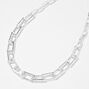 Silver-tone Chunky Link Chain Necklace,