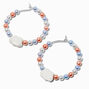 Cr&eacute;oles nuage perl&eacute; bleues et orange,