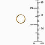 Gold Titanium 12MM Endless Hoop Earrings,