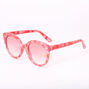 Tie Dye Rounded Mod Sunglasses - Coral,