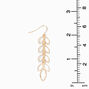 Gold Bubble Leaf 2&quot; Drop Earrings,