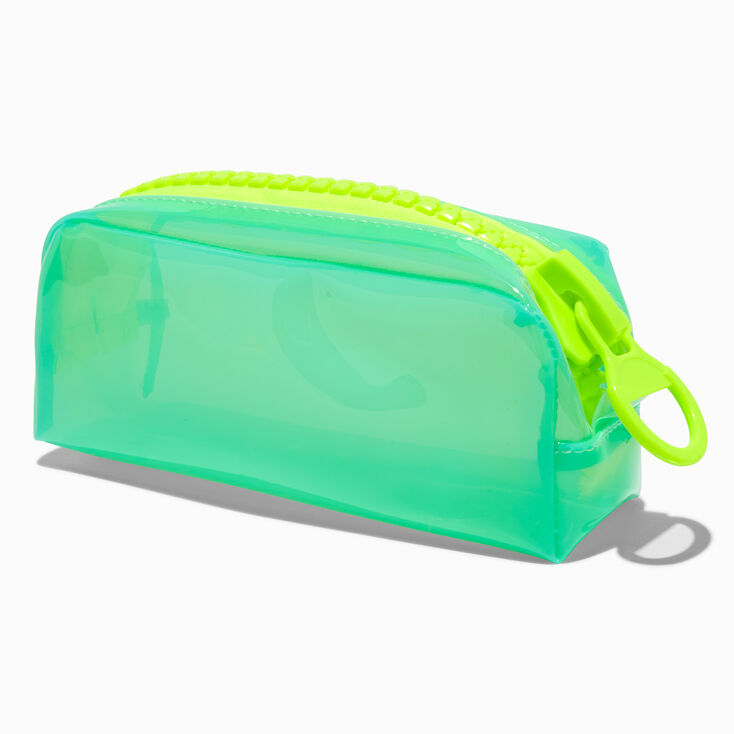 Mint Neon Colorblock Pencil Case,